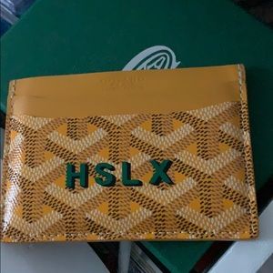 Goyard cardholder with box and papers